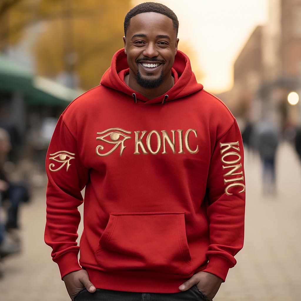 (Hoodie) NEW - Eye Konic (Gold Puff)