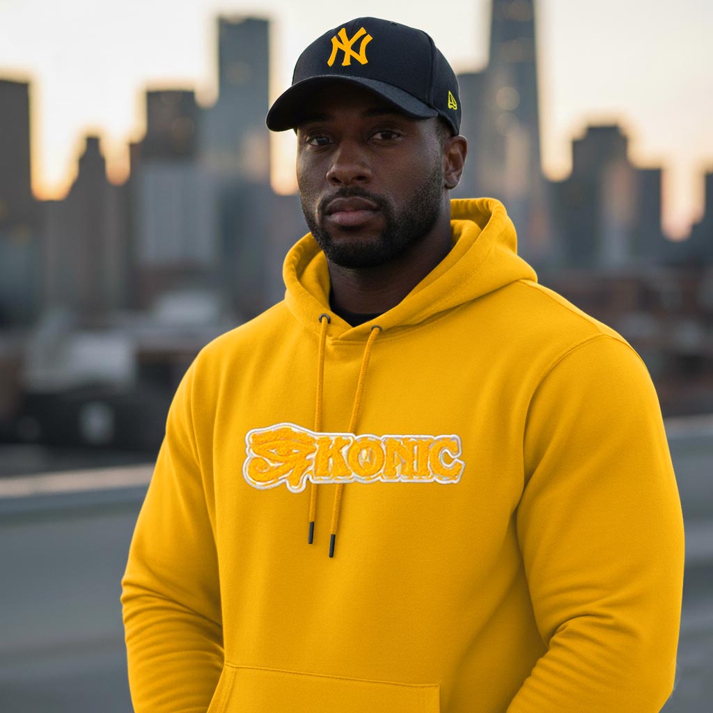 (Hoodie) NEW - Eye Konic (Gold Reflective)