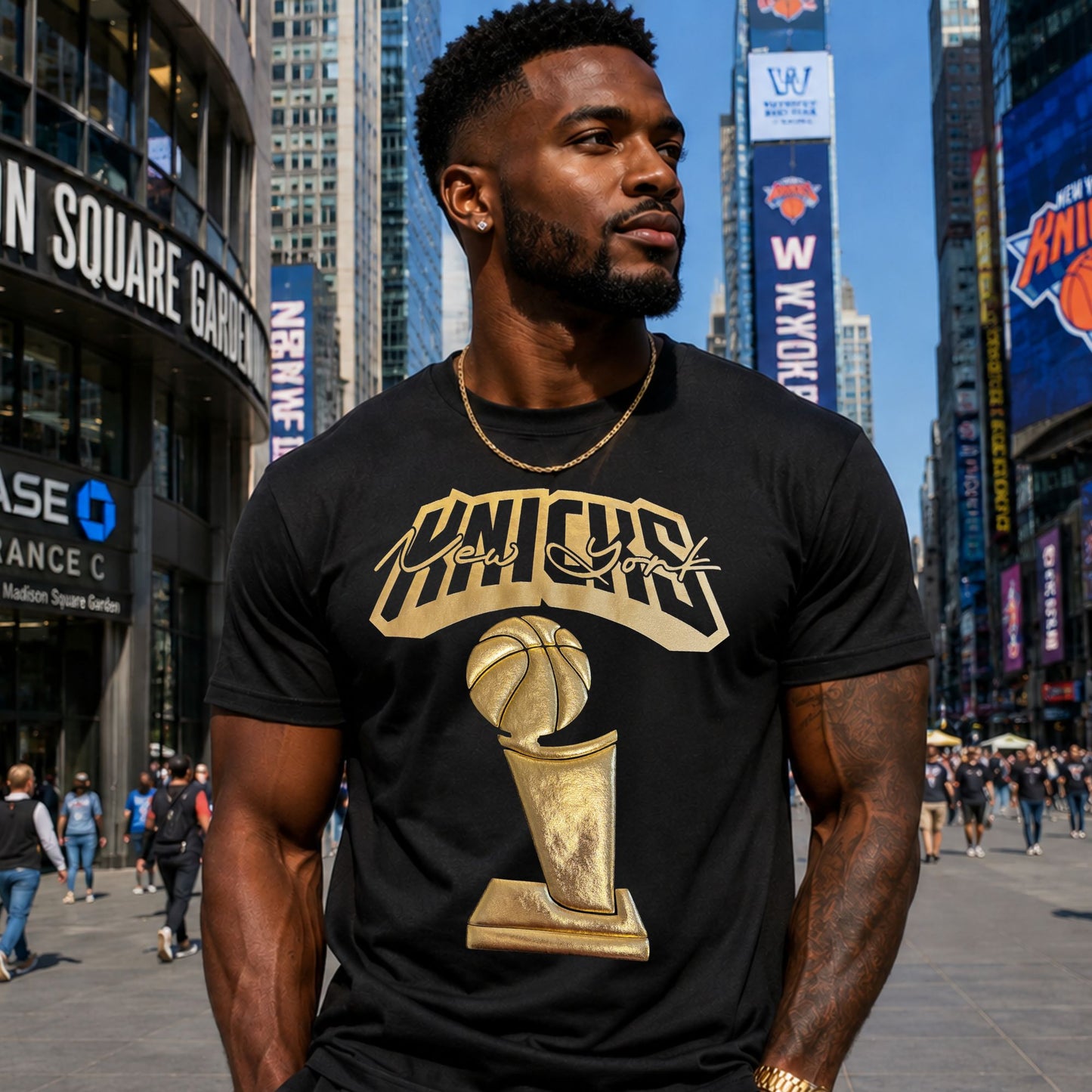 T-shirt: New York Knicks Premium Gold & Puff