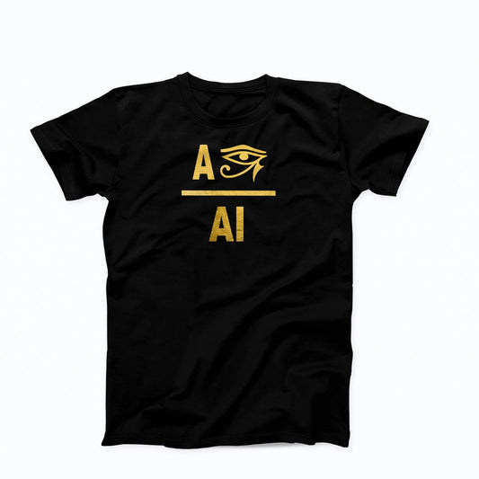 Clearance (Final Sale):  T-shirt: A Eye Over Ai (Gold Foil)