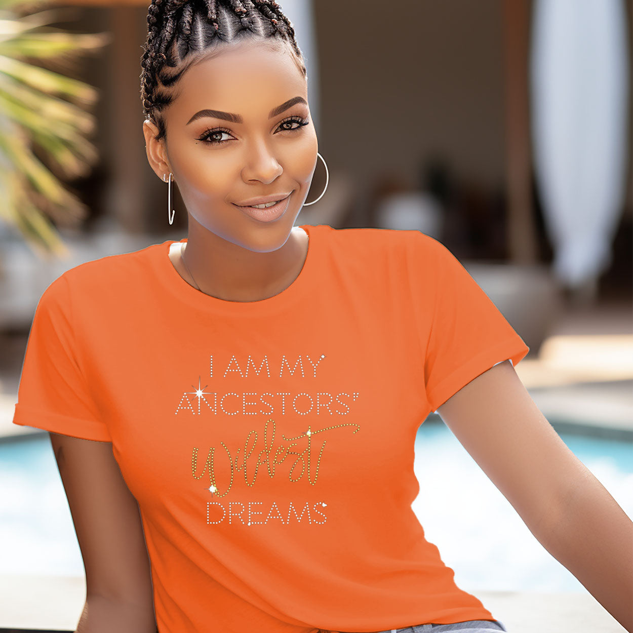 T-shirt: I Am My Ancestors' Wildest Dream (Rhinestones)