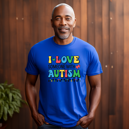 T-shirt:  I Love Someone with Autism (Puzzle)