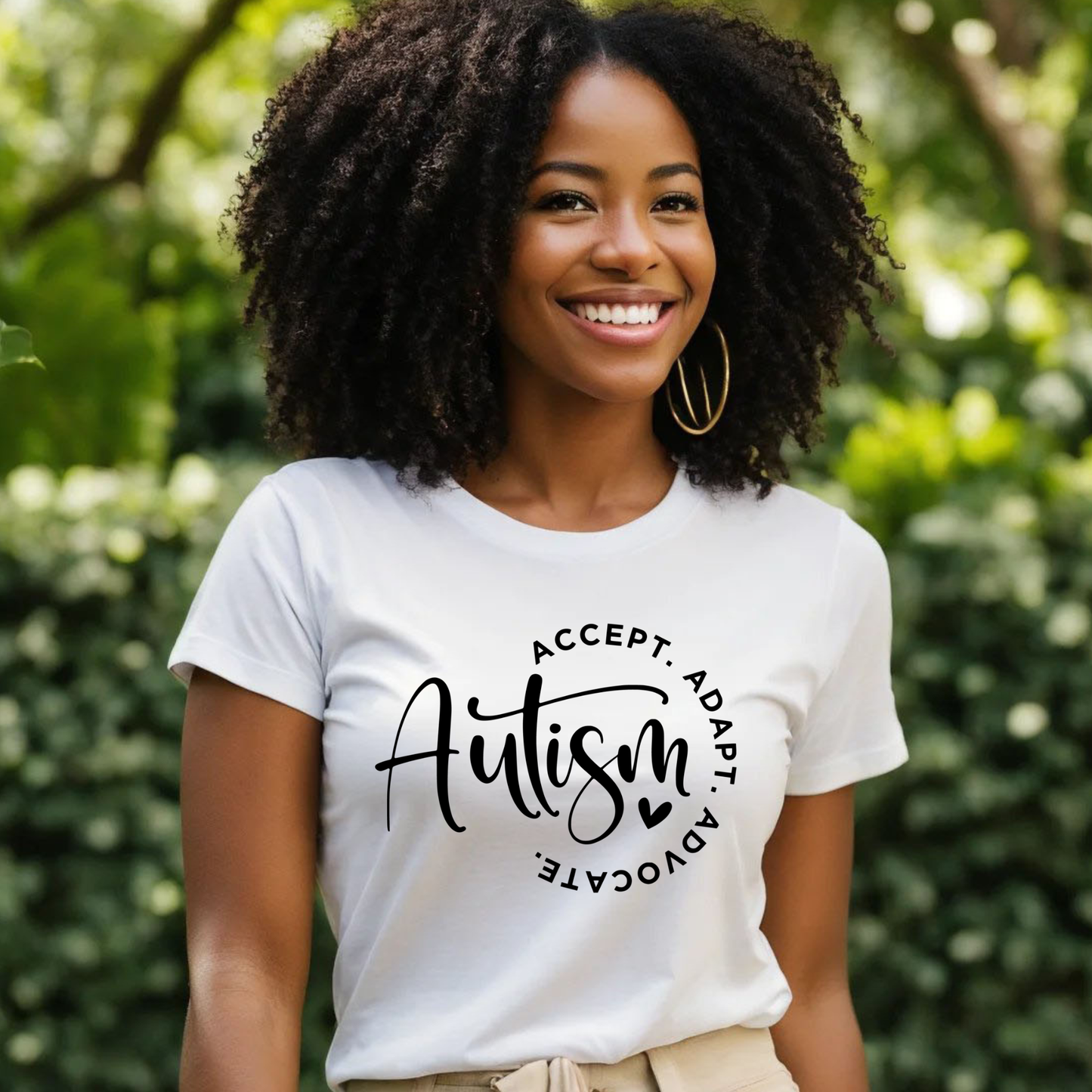 T-shirt:  Autism: Accept. Adapt. Advocate.