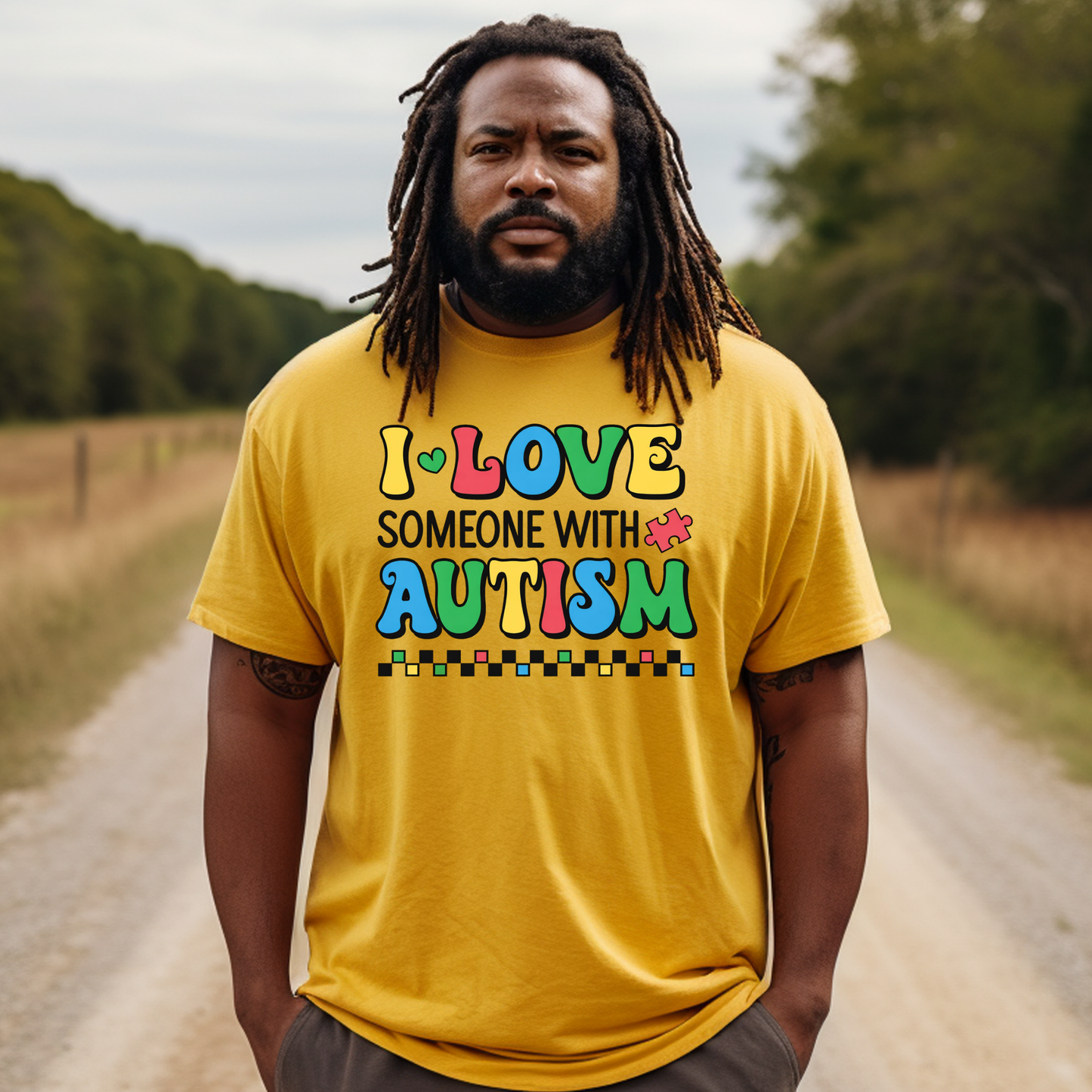 T-shirt:  I Love Someone with Autism (Puzzle)