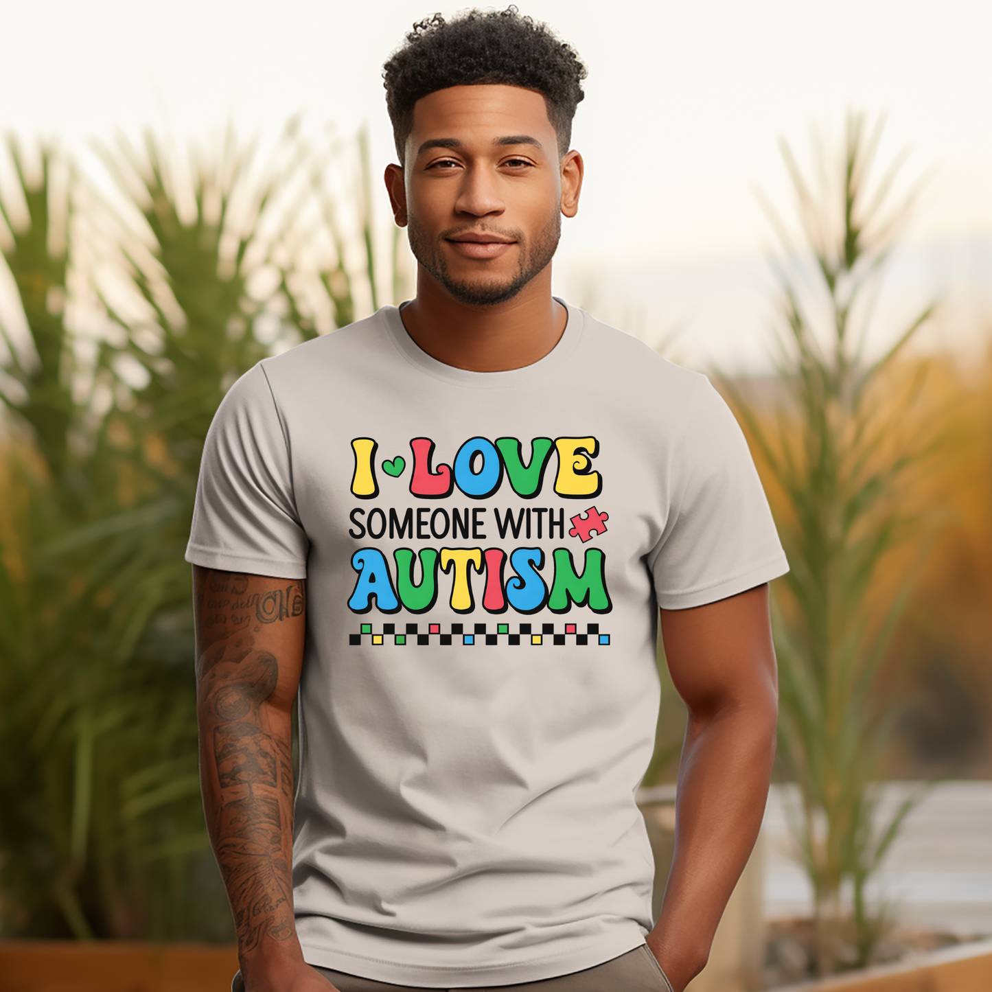 T-shirt:  I Love Someone with Autism (Puzzle)
