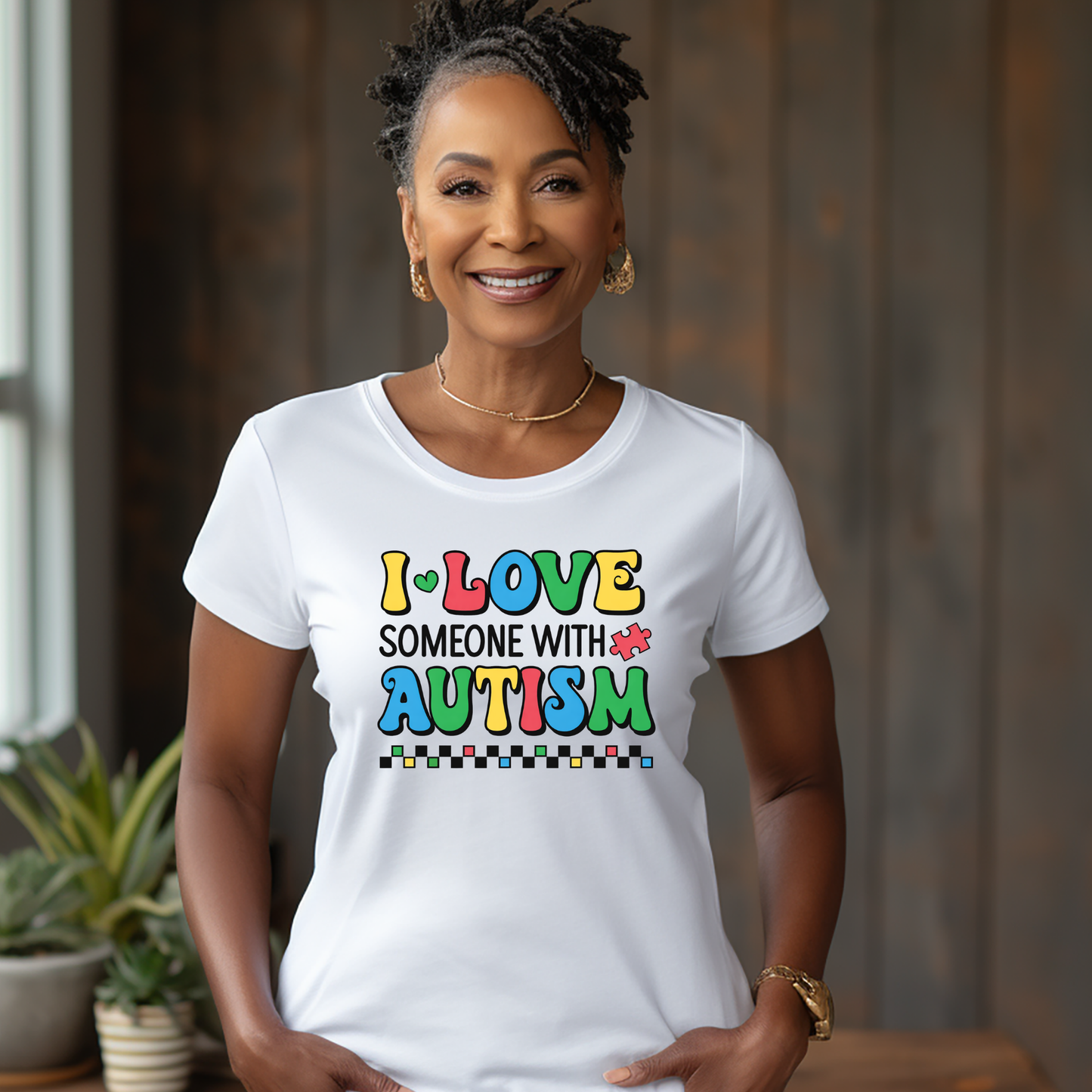 T-shirt:  I Love Someone with Autism (Puzzle)