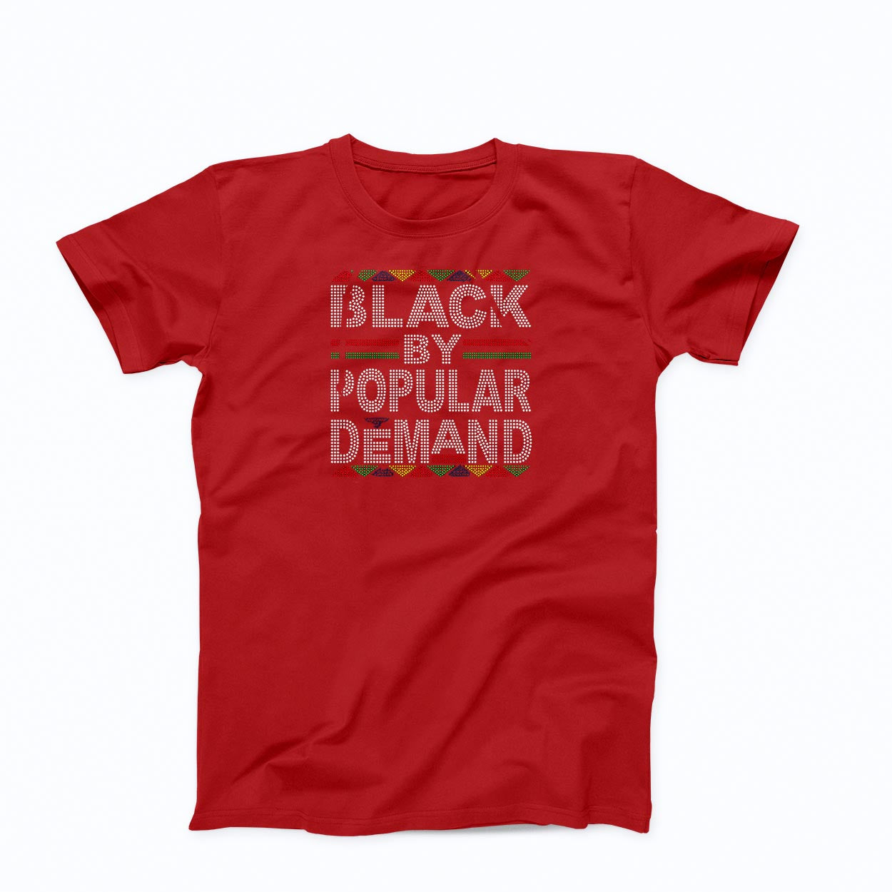 T-shirt: Black By Popular Demand Rhinestones