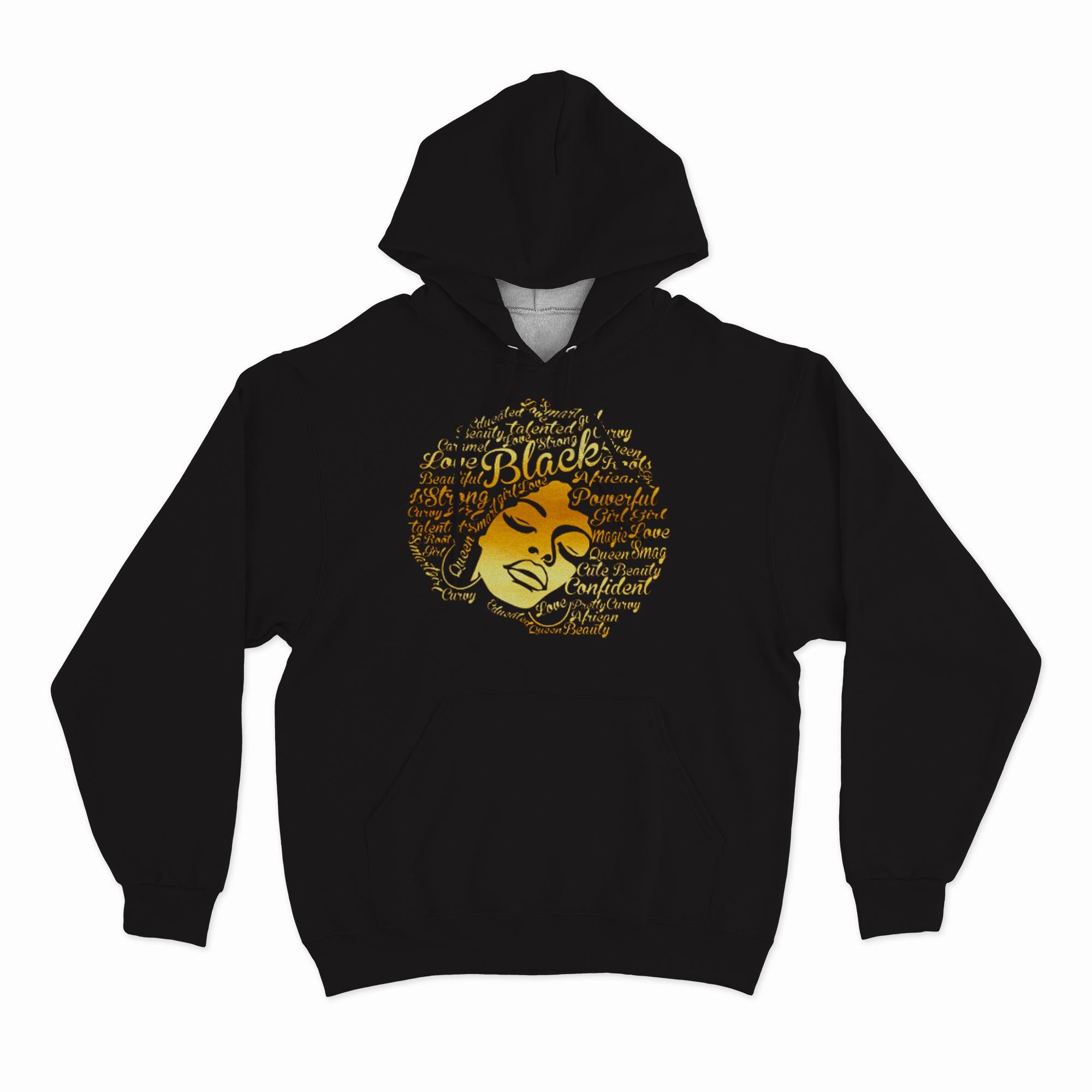 Hoodie Afro Black Queen Metallic