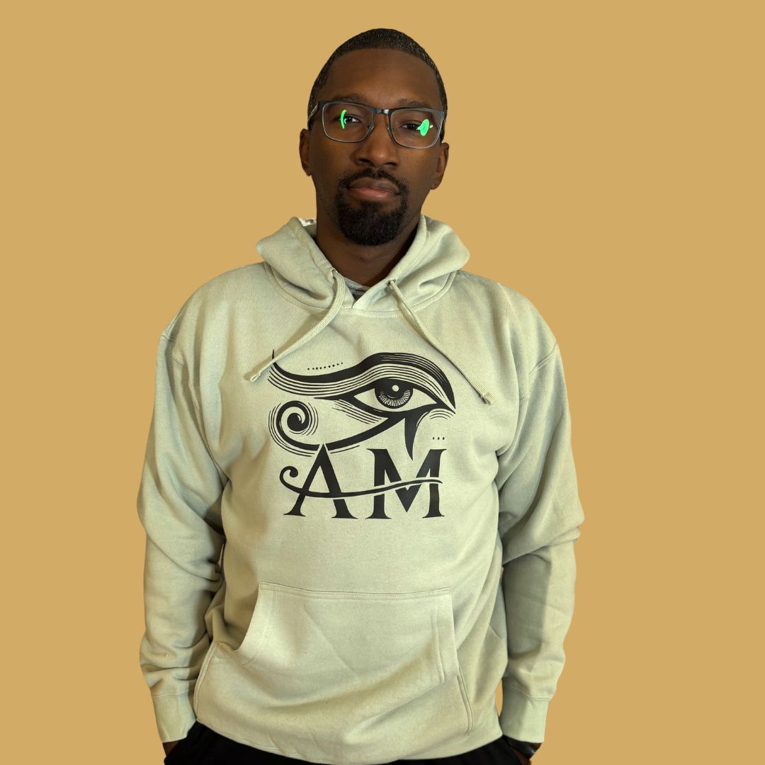 (Hoodie) EYE Am Black Bold