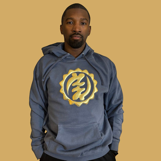 (Hoodie) African God Symbol (Gold Puff)