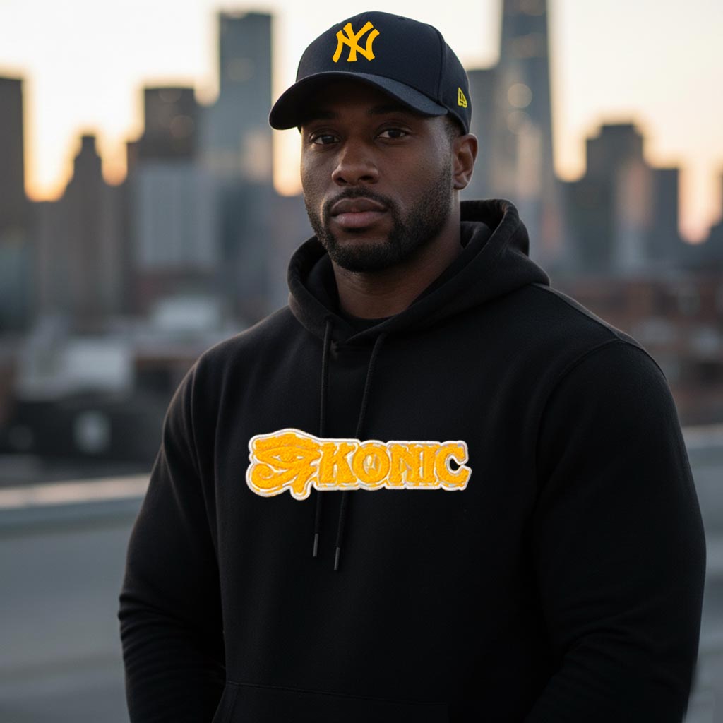 (Hoodie) NEW - Eye Konic (Gold Reflective)