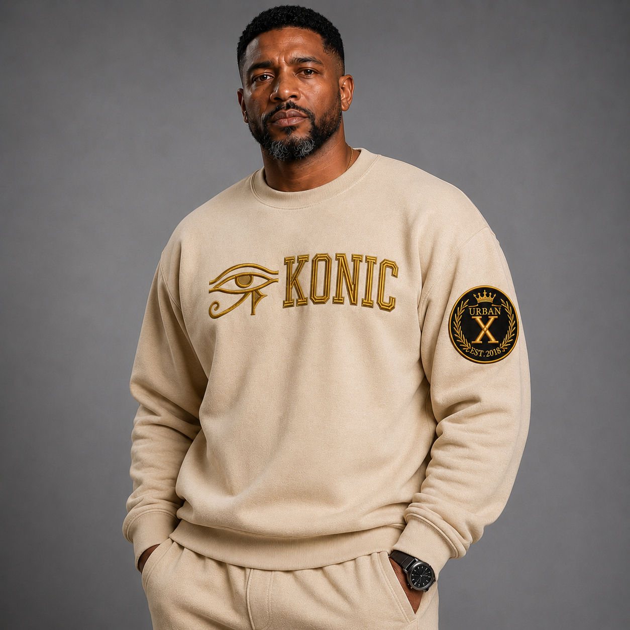 (Sweatshirt) Eye Konic Gold (Pre-Order Drop Date Sept 22)