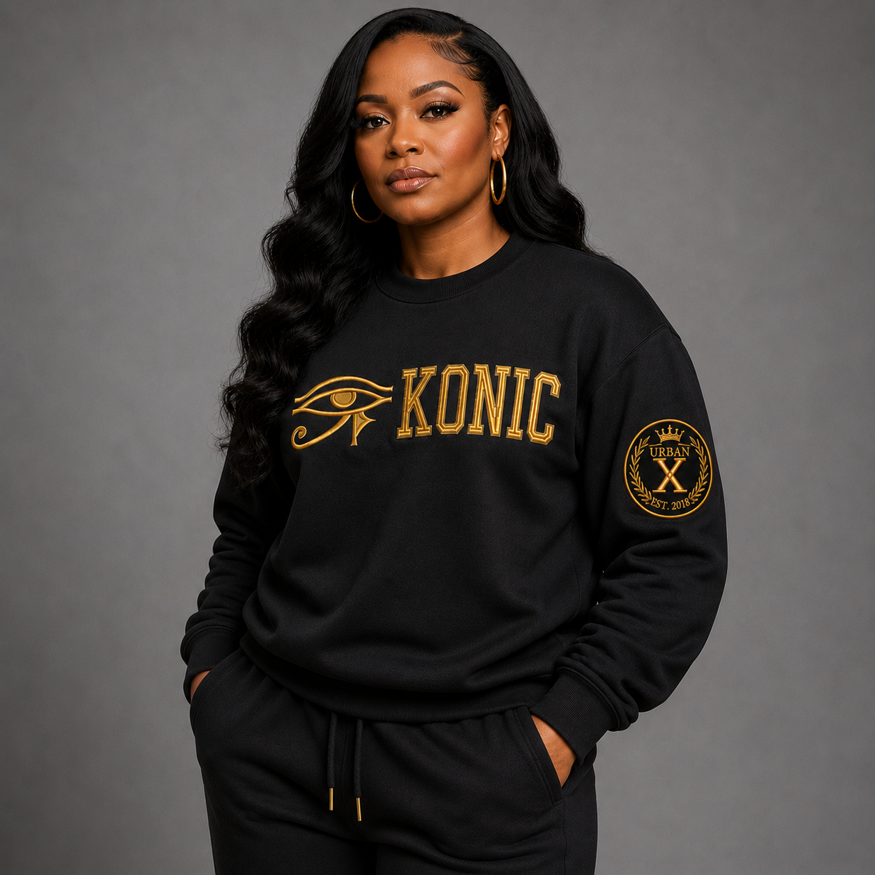 (Sweatshirt) Eye Konic Gold (Pre-Order Drop Date Sept 22)