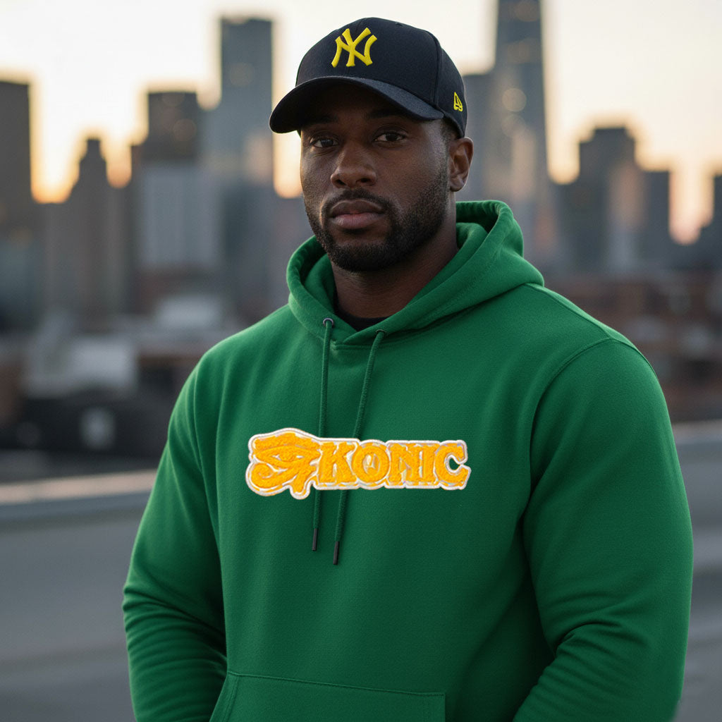 (Hoodie) NEW - Eye Konic (Gold Reflective)