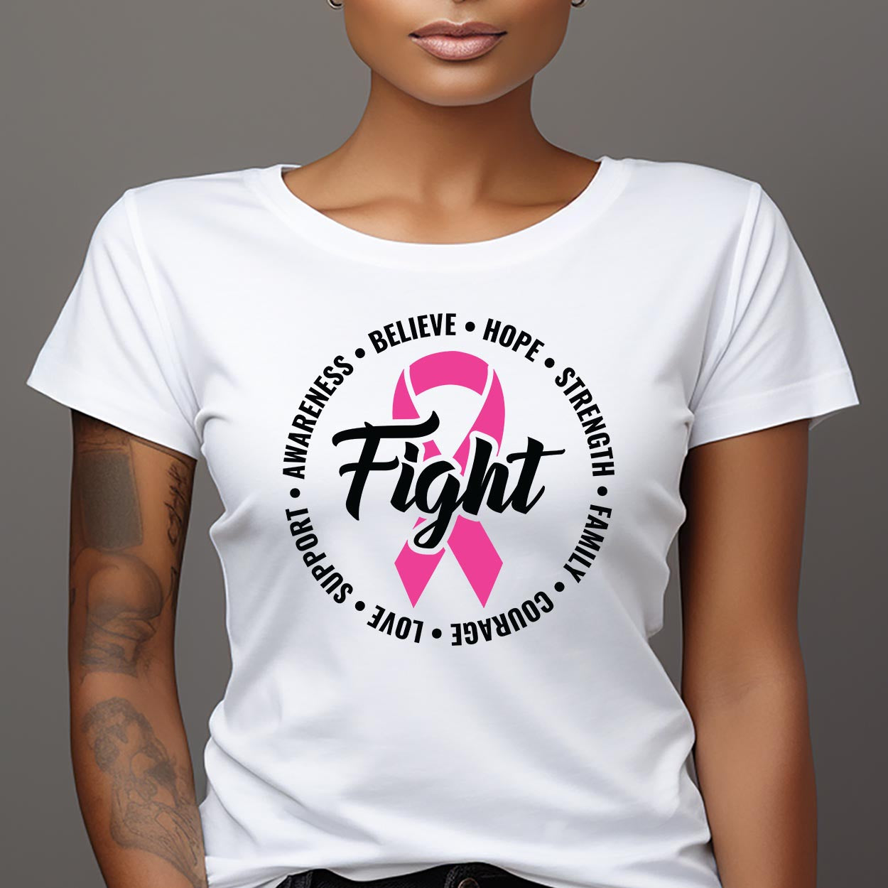 Clearance (Final Sale):  T-shirt:  Fight Breast Cancer