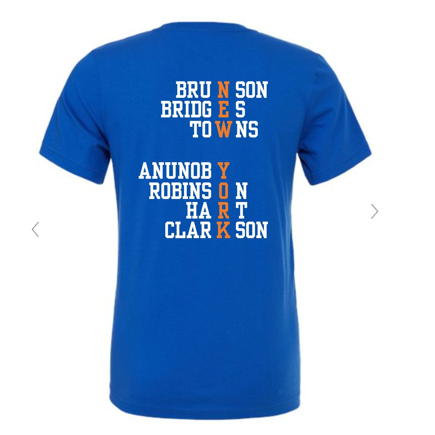 T-shirt: New York Knicks with Names on Back